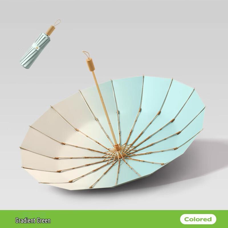 MAYDU M3163 16-Rib Gradient UV Travel Umbrella