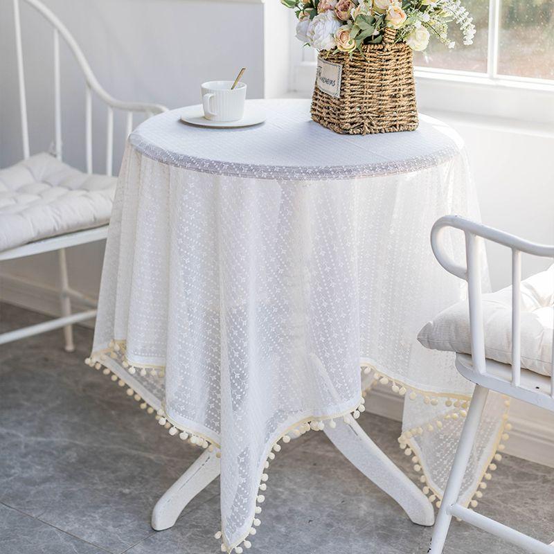 French Round Table Korean American Lace Cover Towel Square Towel Coffee Table Tablecloth Pastoral European Style