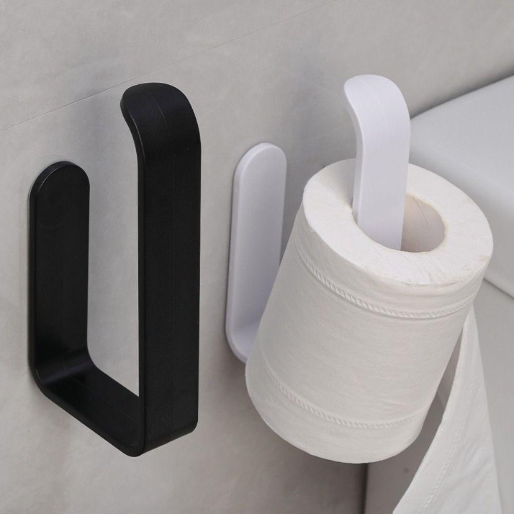 Wall Mounted Tissue Organizing Shelf Self-Adhesive Kitchen Storage Rack Toilet Paper Holder