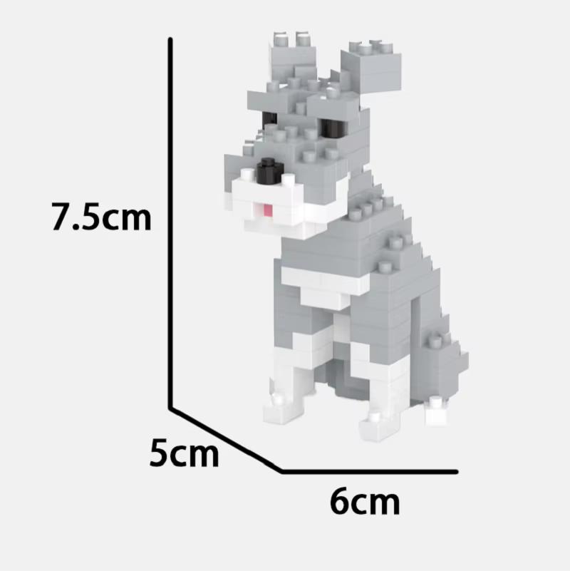 Kinderpuzzel Bouw Dieren Serie Huisdier Hond Speelgoed Doe-het-zelf Assemblage Educatie Microdeeltjes Set Meubelornamenten Verjaardagscadeau