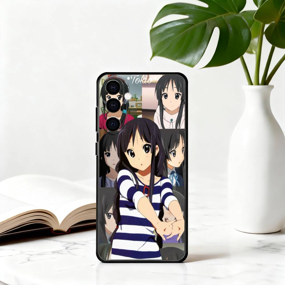 K-K-ON Mio Akiyama-KMA Phone Case For Samsung Galaxy A73,A72,A71,A70,A53,A52,A51,Soft Silicone Black Cover