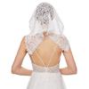 Openwork Bridal Veil Church Head Scarf Lace Chapel Mantilla Latin Mass Headpiece For Wedding Ceremony and Photography