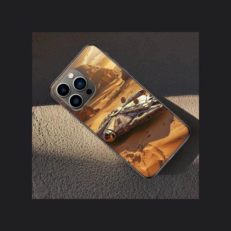 Millennium Falke im Weltraum Handyhülle Für Apple Iphone 16 15 Plus 13 12 Mini 16E 11 14 Pro Max X XS XR 8 7 SE 2020 Hülle Schale C