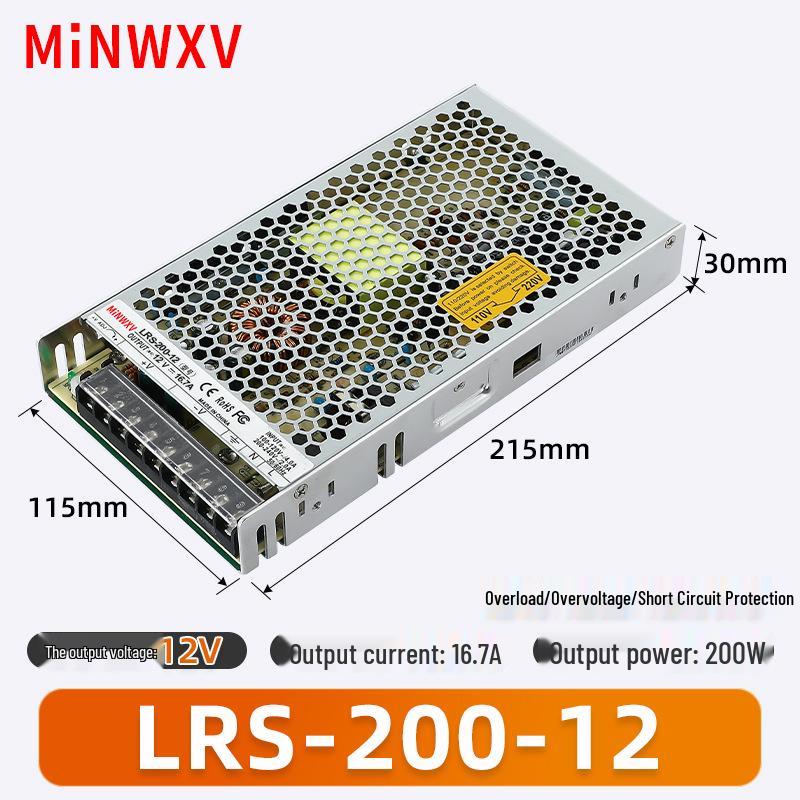 LRS Ultra-thin Switching Power Supply Transformer 220V to 12V/24V DC, Available in 35W/50W/100W/250W/600W Variants
