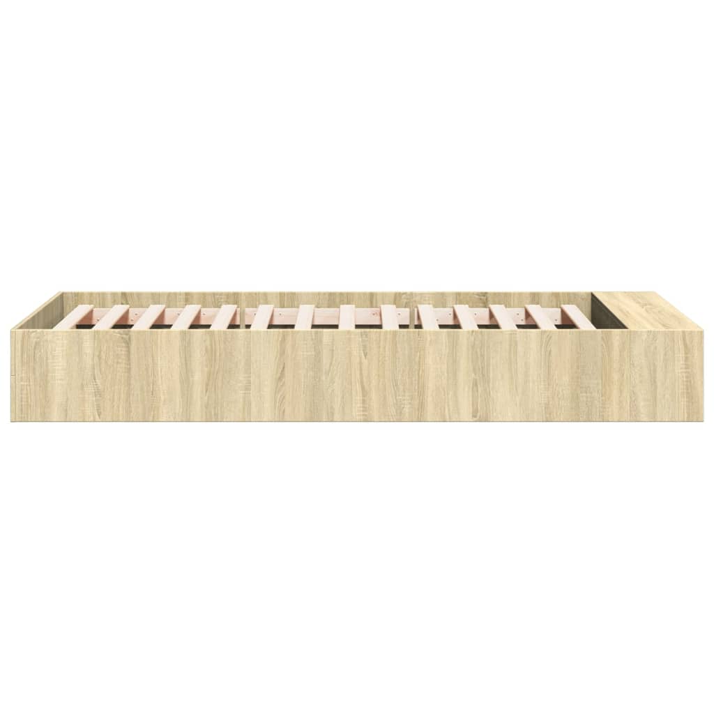 Bed Frame Sonoma Oak 75 x 190 cm Particleboard