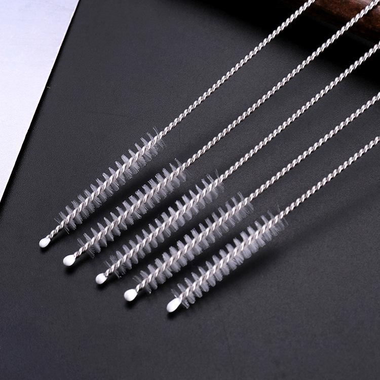 304 Stainless Steel Spiral Soft Bristle Brush for Baby Bottles, Straws, Test Tubes, Kettles, and Water Cups
