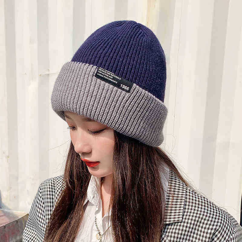 Winter Double Layer Versatile Woolen Hat To Keep Warm Large Head Circumference Double Sided Ear Protection Small Hat Showing Face