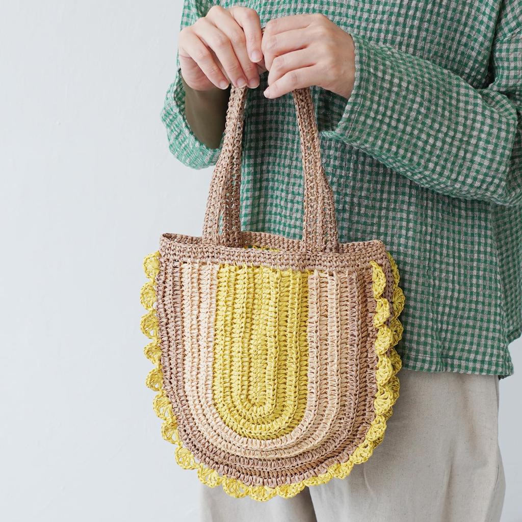 Raw wool knitting kit ruffle bag #16-5 3-color
