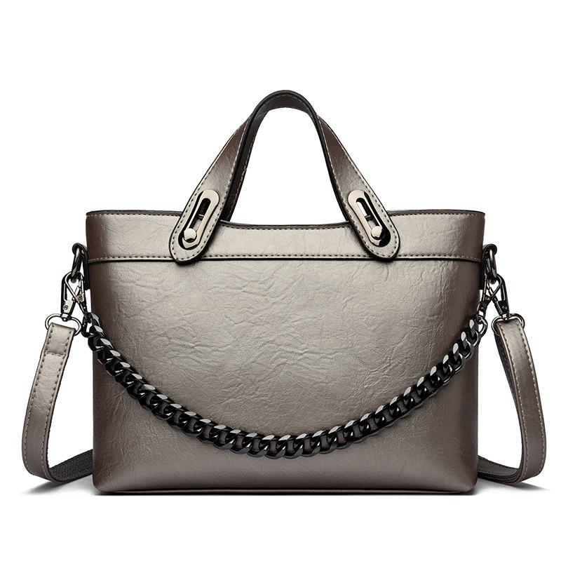 Simple Fashion Handbag Large Capacity Chain Single Shoulder Crossbody Bag Retro Casual Bag