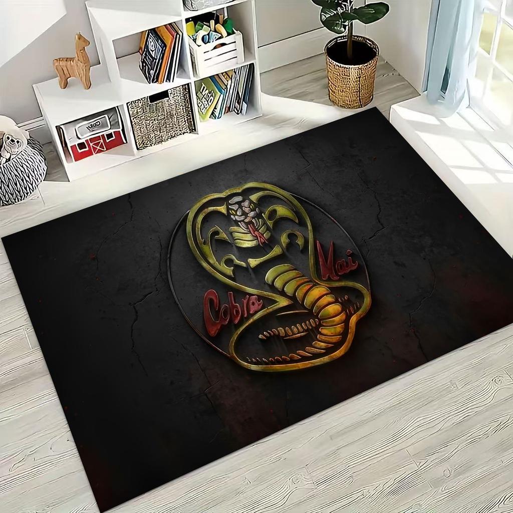 3D Cobra Kai Karate Daniel LaRusso Johnny Art Rug for Bedroom Living Room Sofa Home Doormat Decor, Large Kids Non-slip Floor Mat