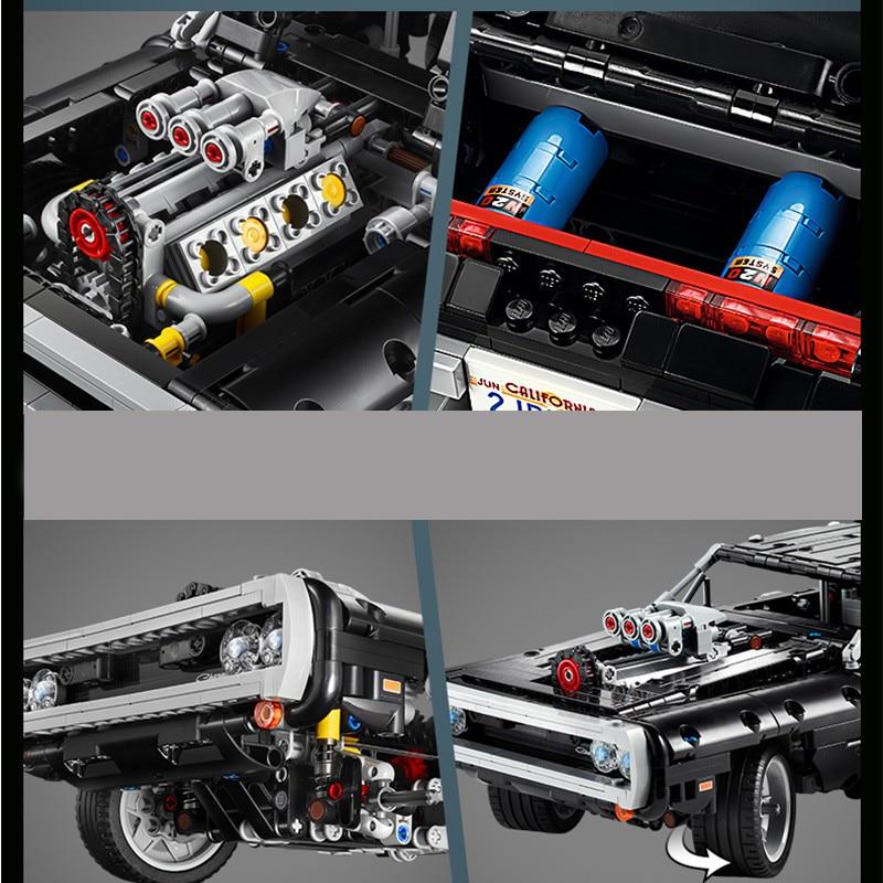 180139 1168pcs Technic  Charger Building Blocks Creator Expert Super Car Bricks Set Vehicle Model