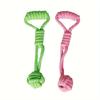 1pc Durable Dog Rope Toy with Ball - All-Breed Chew and Tug Plaything Random Color Selection