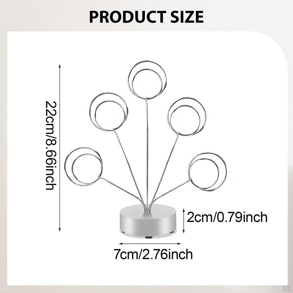 5 Branch Family Tree Picture Frame Holder Desktop Photo Wedding Card Display