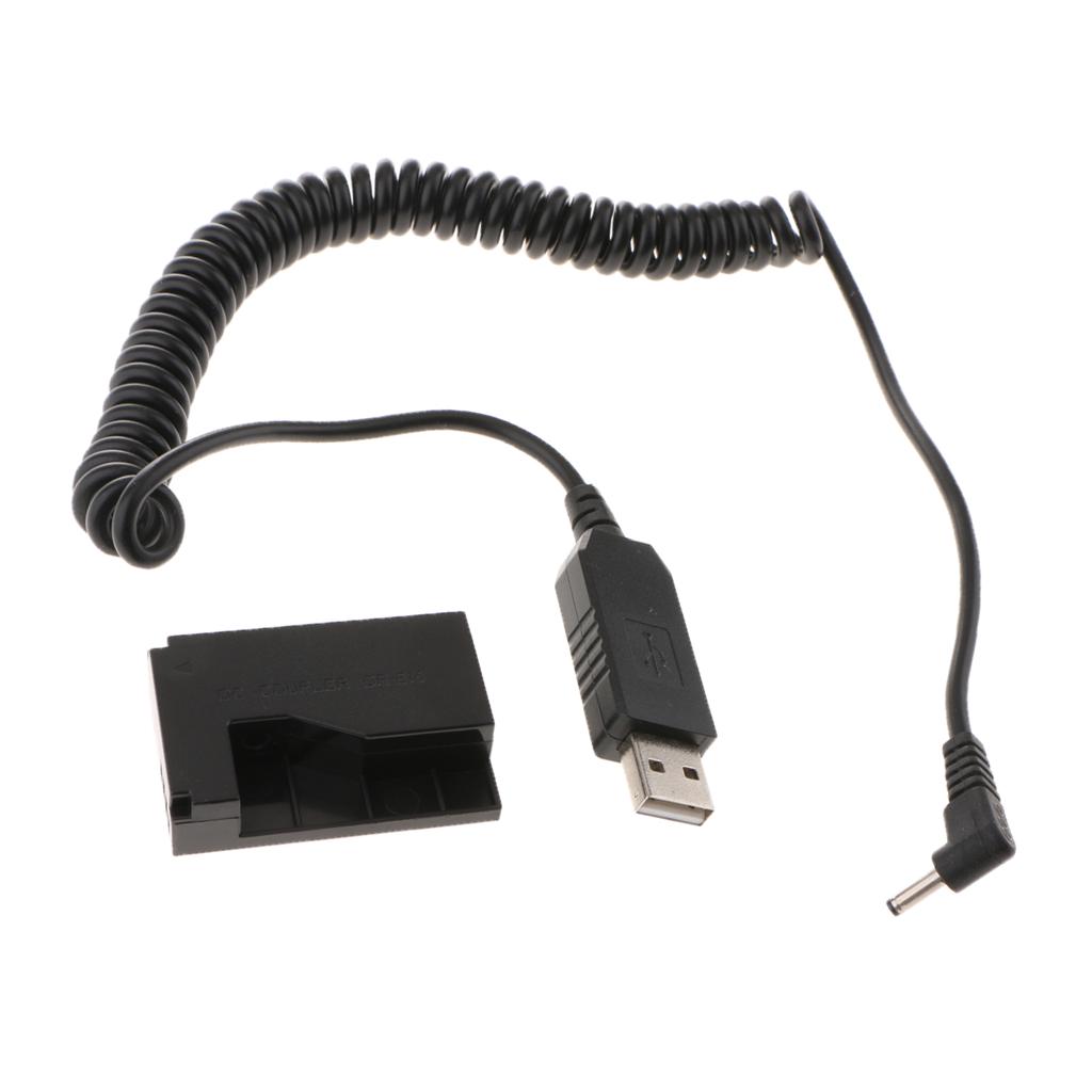DR-E15 Dummy Battery LP-E12 USB Power Cable for Canon EOS 100D Kiss x7