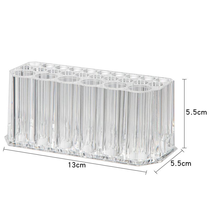26 Holes Acrylic Nail Brushes Organizer Nail Art Kit Storage Tools Makeup Cosmetics Pen Display Case Holder Stand Showing Shelf