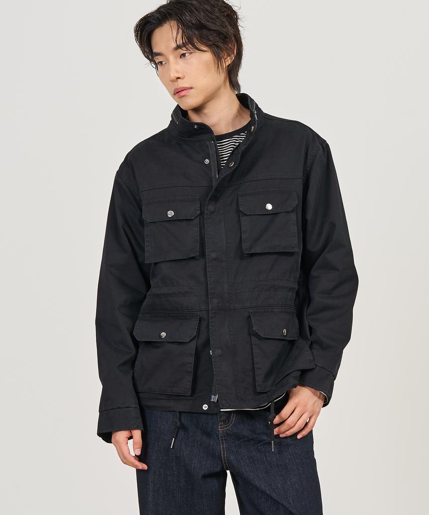 EXCONTAINER Vintage Washed Short Field Jacket (Black)
