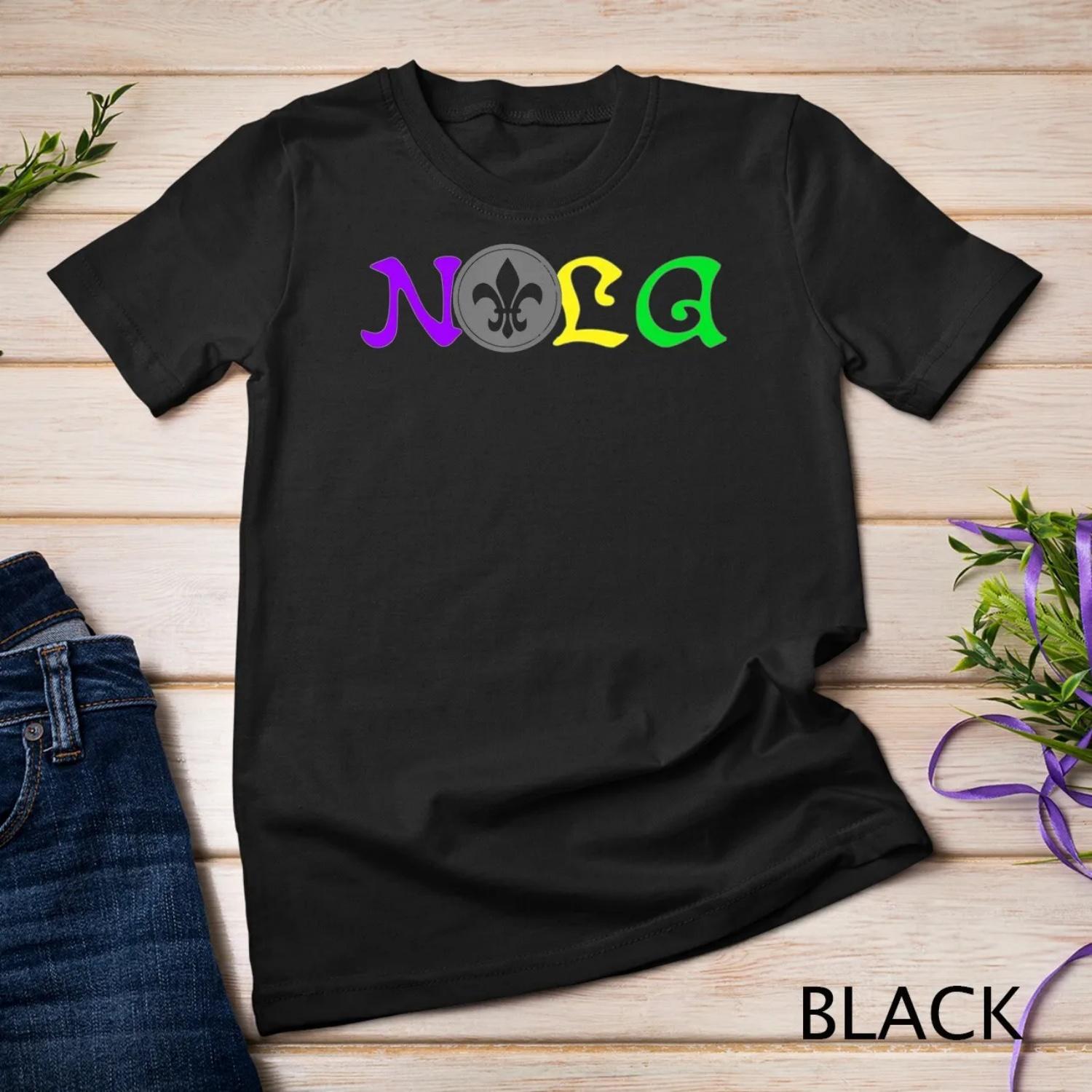 NOLA New Orleans Mardi Gras T Shirt 504 S