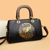 Retro Chinesische Damenhandtasche Neues Luxusmaterial PU Traditionelles Reliefhandwerk Elefantenmuster Damen-Umhängetasche