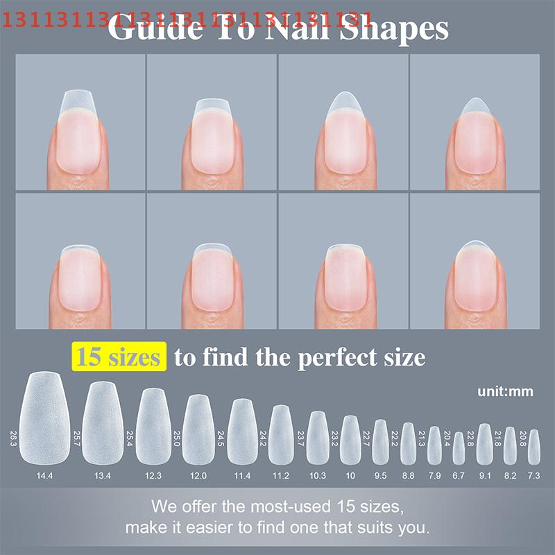 Short Matte False Nails Full Cover Coffin Square Almond Press On False Nails Soft Gel Nail Tips, Manicure Extension Tools 150Pcs
