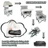 Baby feeding chair, foldable children's table and chair, which can be used to increase the seat height, portable outdoor camping