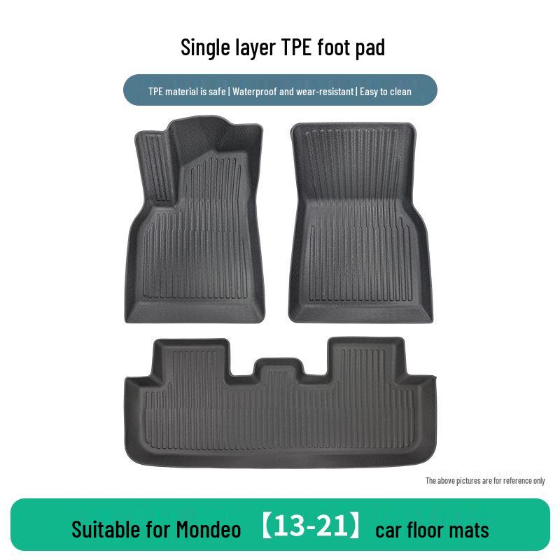TPE Anti-Slip Car Floor Mats for Ford Mondeo (2013-2021), Easy to Clean, Vehicle-Specific Design.