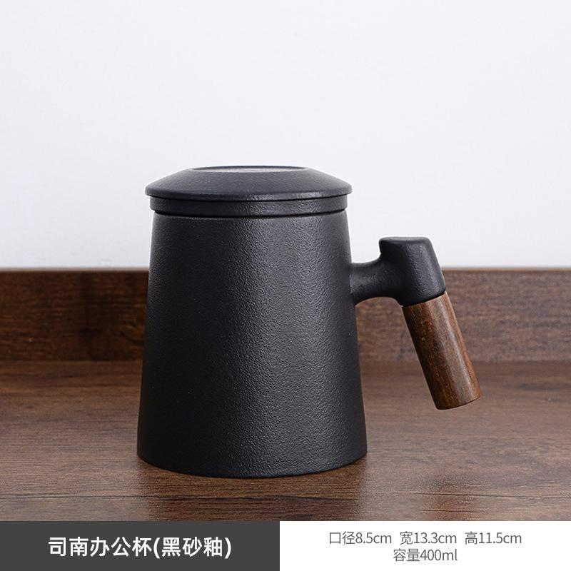 400ML Ceramic Mug Tea Cup with Infuser Household Belt Filter Double Wall Mug Drinkware Office with Handle Tea Strainer Lid