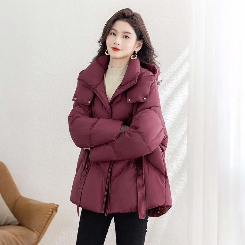 Sishe Women's Hooded 90% Down Winter Puffer Jacket