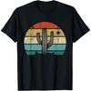 Retro Vintage Saguaro Cactus Cactus Sunset Opuntia Cactaceae T-Shirt(1)