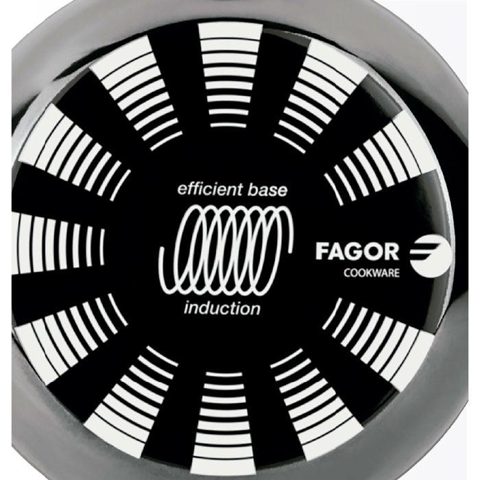 Poêle à Frire Induction 20 cm Acier Émaillé, Antiadhésif Écologique sans PFOA FAGOR Indutherm Noir 01083