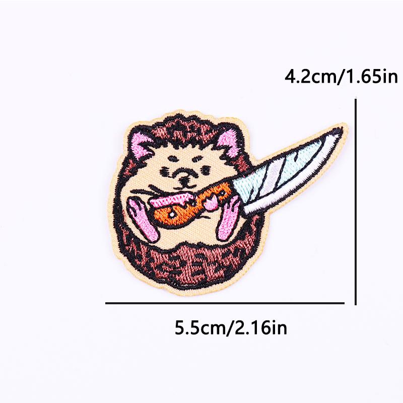 Cute Cat Duck Animal Cartoon Iron On Embroidery Patch for Kids Clothing Backpack Jacket School Bag Kawaii Design Decoration