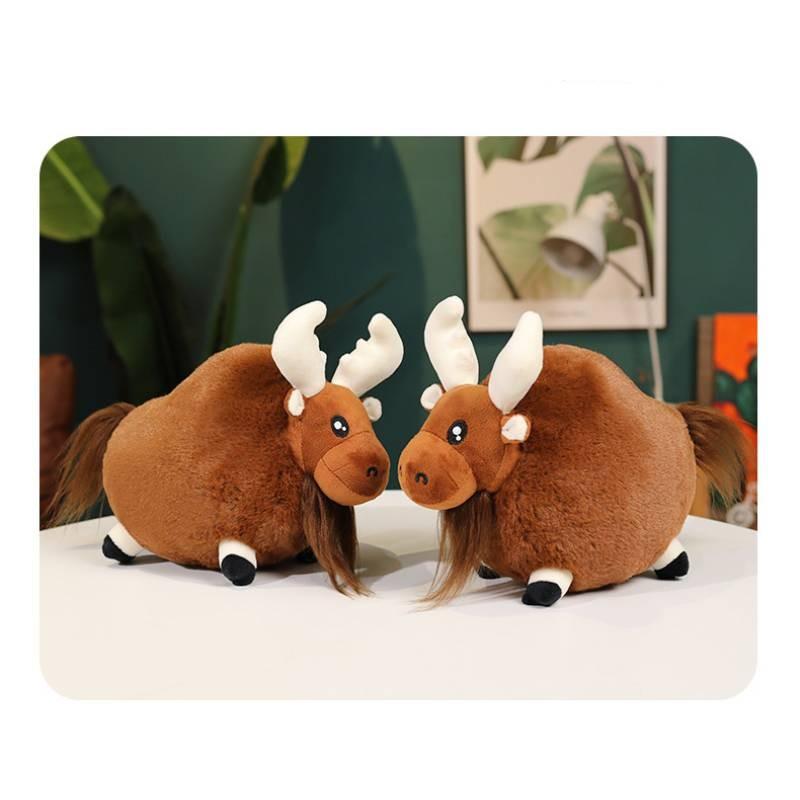Adorable Plush Cartoon Moose Toy For Children Soft And Cuddly Christmas Gift