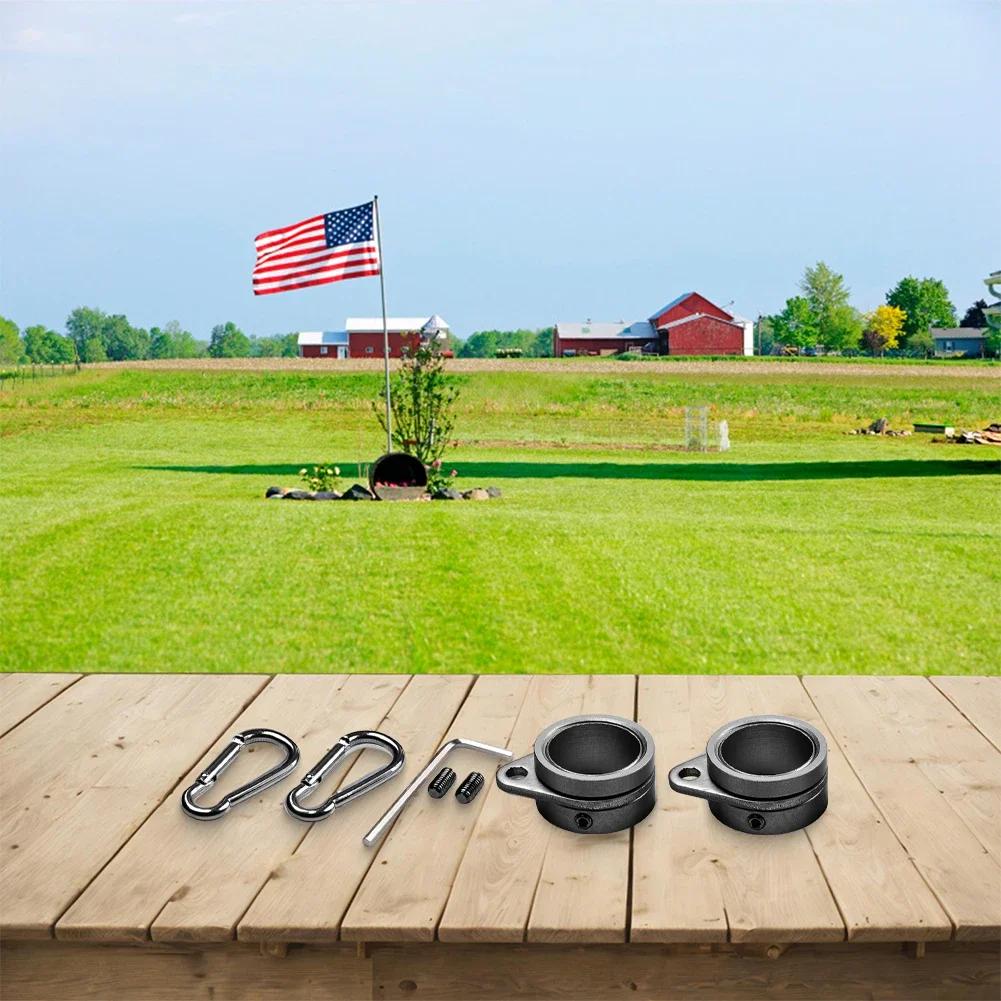 Aluminum Alloy Flag Pole Rings (Set of 2) Compatible with For 0 75 Inch Poles Featuring Advanced Rotating Design
