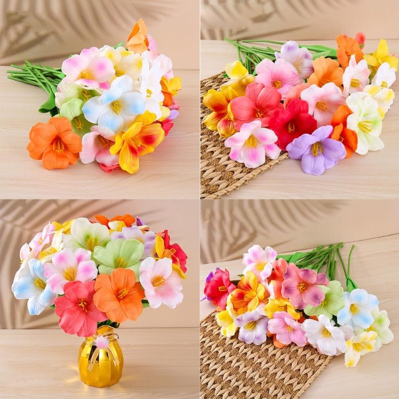 10Pcs Artificial Flower Bouquets Simulation Flowers Bouquets Arrangement for Wedding Party Home Garden Decoration