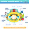 Baby Electric Steering Wheel for Car Seats and Stroller Simulate Driving Vocal Toys Educational Toys for 0-36 Months Toddlers