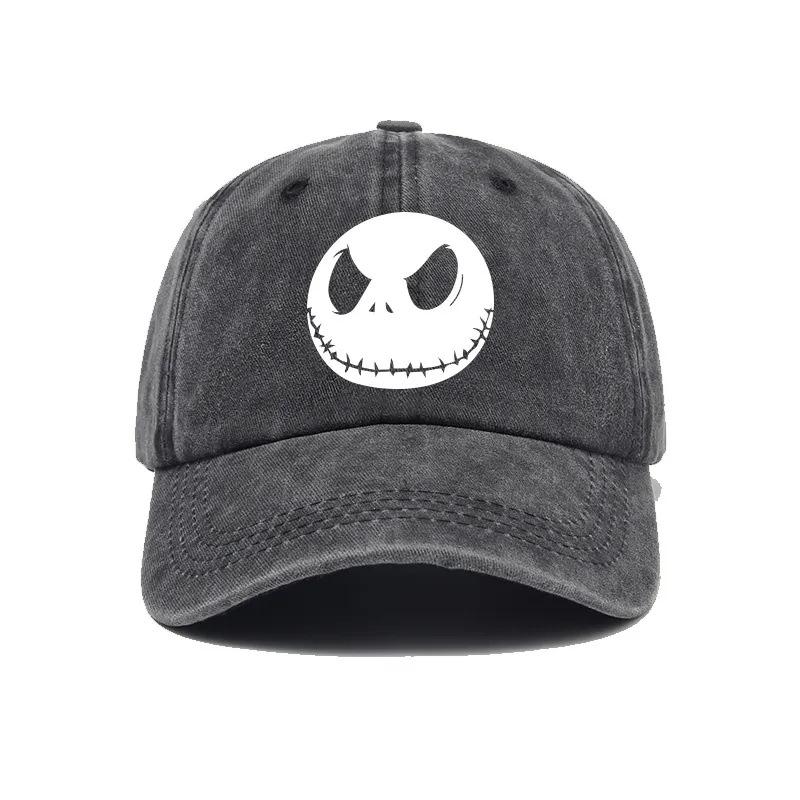 Yiran Bag Women's Fashion Nightmare Before Christmas Jack Casual Hat Baseball Caps Breathable Snapback Sun Hats Adjustable Color Peaked Cap Unisex 55-60Cm
