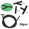 36pcs Hose Connector Black Fittings Joiner Nozzle Pipe Plastic