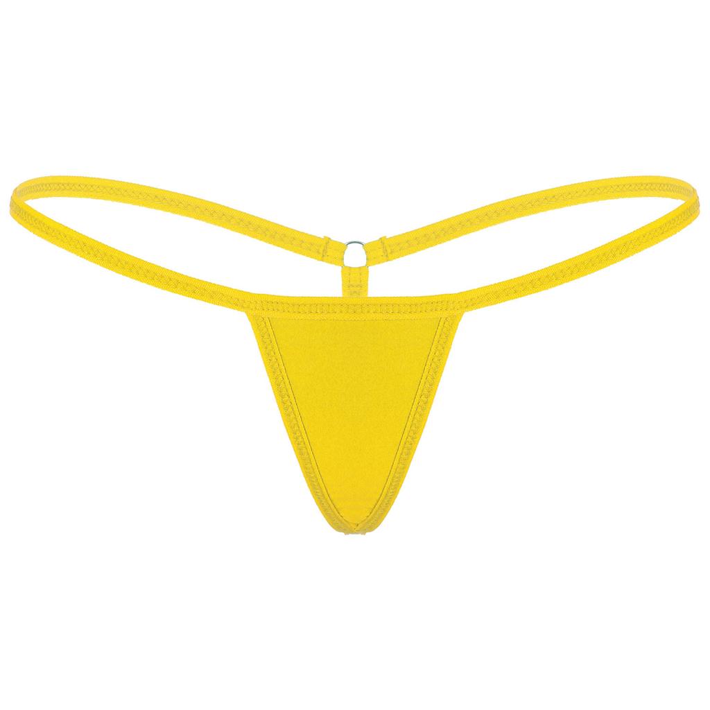 Damen T-Rücken String Niedrige Taille G-String Elastischer Bund Micro-Bikini Höschen Unterwäsche