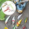 165pcs High Carbon Steel Barbed Treble Hooks Connector Circle Set Assorted Sizes 2#-10# with Storage Box