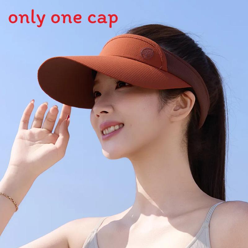 Summer Sun Protection Hat With Letter Embroidery For Outdoor Running And Cycling Enthusiasts
