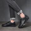 Fashion Men Leather Casual Shoes for Breathable Daily Walking Sneakers Lace-Up Driving Moccasin Non Slip Formal Shoes Zapatillas Hombre