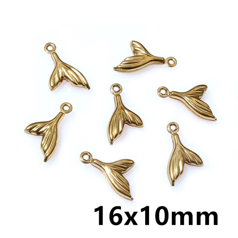 20pcs Shell Starfish Lobster Charms Pendant Stainless Steel Crafts DIY Jewelry Making Accessories for Necklace Bracelet Earrings