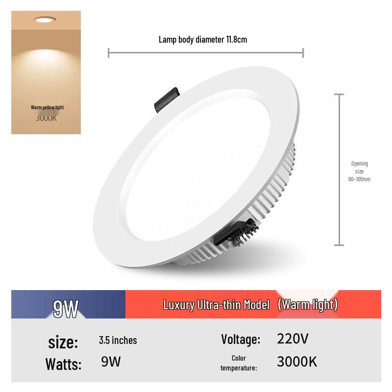 4-6 Zoll Einbaustrahler, 12-Loch Deckenleuchte für Wohn-, Schlaf- und Esszimmer