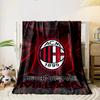 AC Milan Logo Designed Flannel Blanket for Bedroom, Living Room, Sofa, and Nap