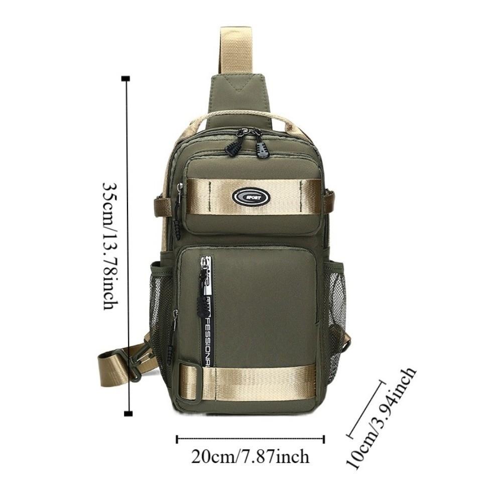 Oxford Cloth Sports Message Bag Multifunction Shoulder Crossbody Bag Fashion Men Chest Bag Men