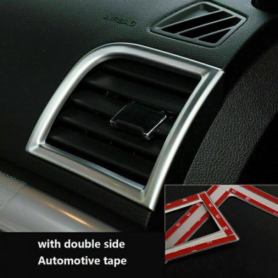 For Ford Explorer 2013- Silver Dashboard Side Air Vent Outlet Cover Trim 2Pc