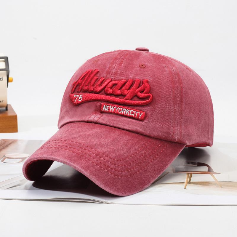Summer Women Men Baseball Cap Fashion Letter Embroidery Snapback Hat Vintage Washed Cotton Unisex Hip Hop Sun Hat Casquette