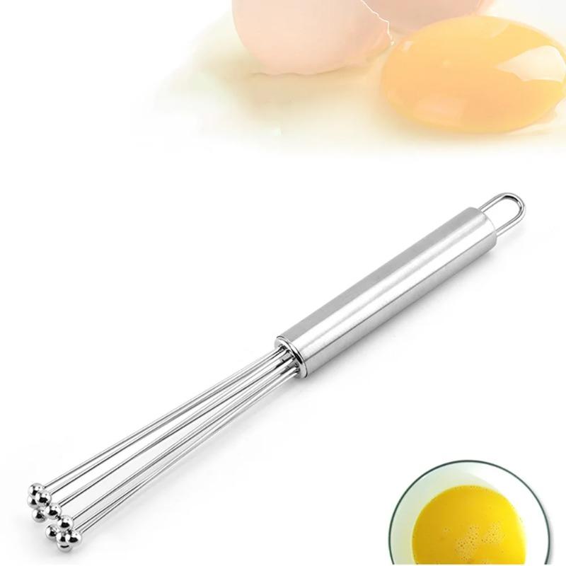 Egg Beaters Stirring Bead Ball Whisk Hand Held Egg Beater Stainless Steel Kitchen Tools Cooking Foamer Wisk Manual Mixer