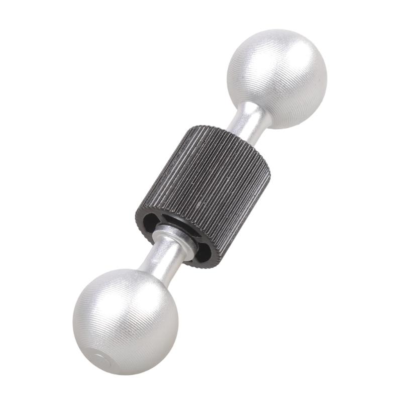 Motorcycle Double Ball Extension Rod Mount 17mm Ball Head 1/4” Thread Aluminum Bracket For Phone Action Camera Accessories