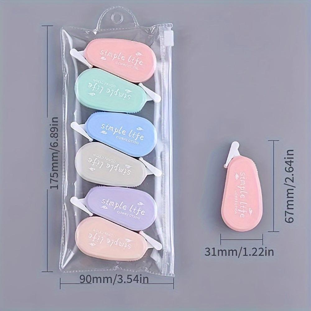 6 PCs/set of Correction Tape Kawaii Cute Correction Tools School Office Writing Correction Tape Tools Stationery
