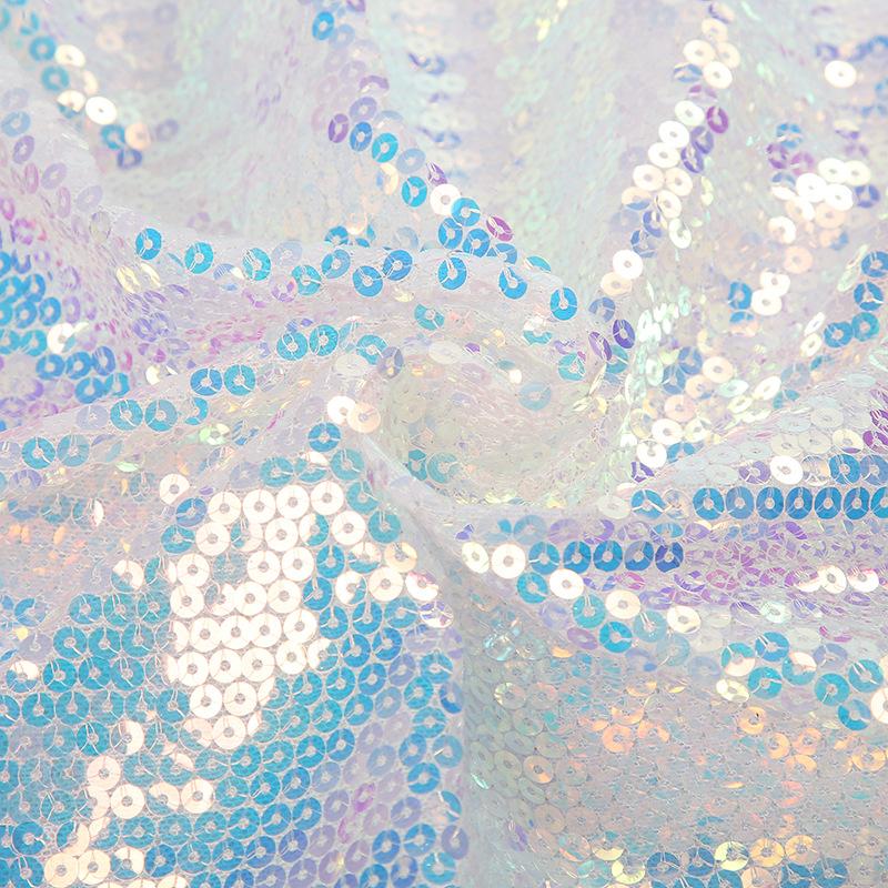 1/3/5yard 3mm Embroidered Flip Side Material Shiny Fish Scale Sequin Fabric for Clothing Performance Outfits Bag Shoe Fabric